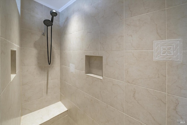4078 Tokay Dr, Napa, CA 94558 - bathroom view of tiled shower and ornamental molding