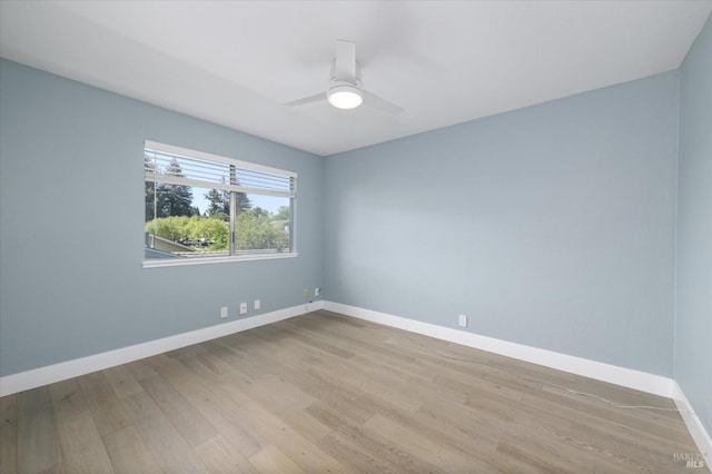 4078 Tokay Dr, Napa, CA 94558 - empty room with light wood-style flooring, baseboards, and ceiling fan