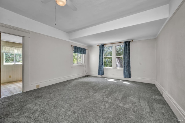 1466 Cooper Rd, Sebastopol, CA 95472 - carpeted empty room with ceiling fan