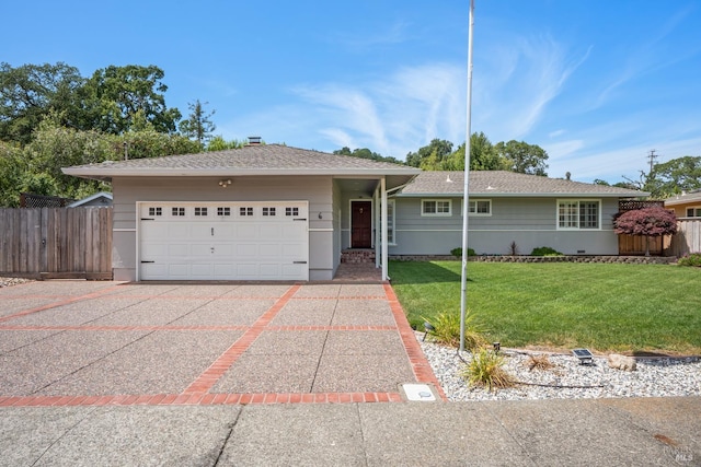 6 Tyler St, Novato, CA 94947 - ranch-style house with a garage, driveway, and a shingled roof