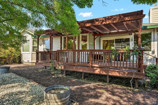 17962 Bunker Rd, Hidden Valley Lake, CA 95467 - rear view of house featuring a pergola and a deck
