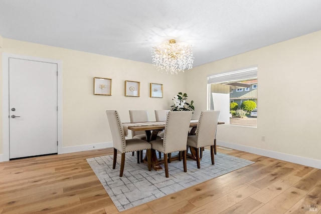 8017 Washington Ave, Sebastopol, CA 95472 - dining space with a chandelier, wood finished floors, and baseboards