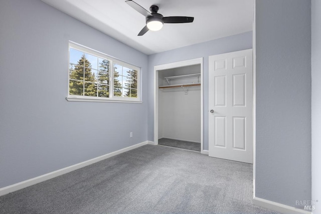 2835 Owens St, Fairfield, CA 94534 - unfurnished bedroom with a closet, carpet floors, baseboards, and ceiling fan