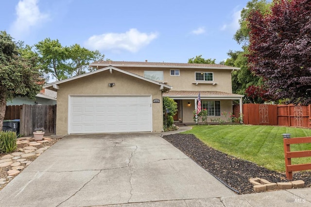 2835 Owens St, Fairfield, CA 94534 - traditional-style home featuring stucco siding, concrete driveway, an attached garage, and a porch