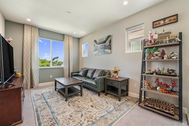 2056 Parsons Dr, Fairfield, CA 94533 - carpeted living room featuring healthy amount of natural light, baseboards, and recessed lighting