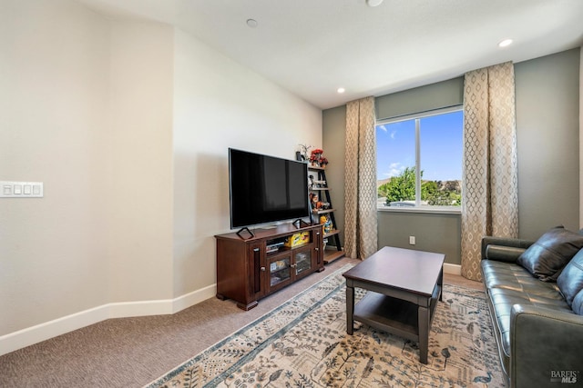 2056 Parsons Dr, Fairfield, CA 94533 - living area featuring baseboards, carpet flooring, and recessed lighting