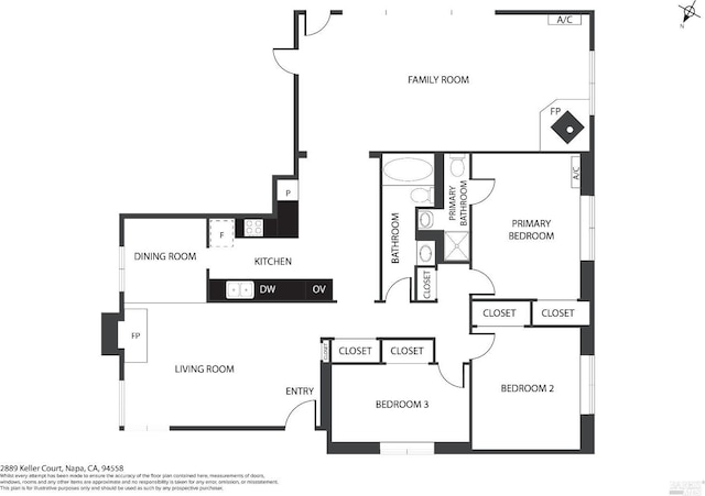 2889 Keller Ct, Napa, CA 94558 - room layout