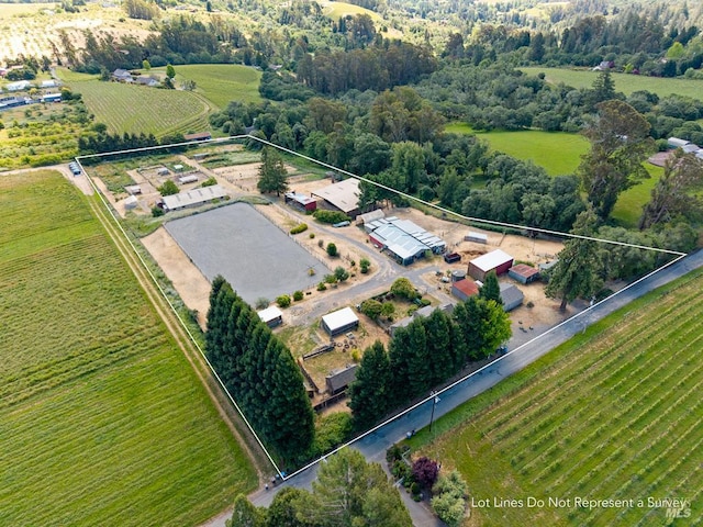 2951 Thorn Rd, Sebastopol, CA 95472 - overview of rural landscape featuring property parcel outlined and extensive farmland