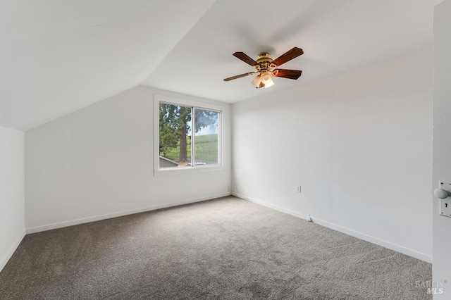 2951 Thorn Rd, Sebastopol, CA 95472 - bonus room with carpet flooring, a ceiling fan, lofted ceiling, and baseboards
