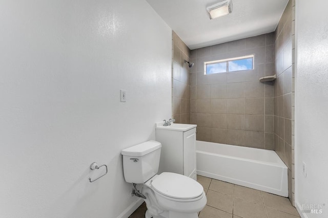 2951 Thorn Rd, Sebastopol, CA 95472 - full bath featuring tile patterned flooring, baseboards, toilet, shower / bath combination, and a sink