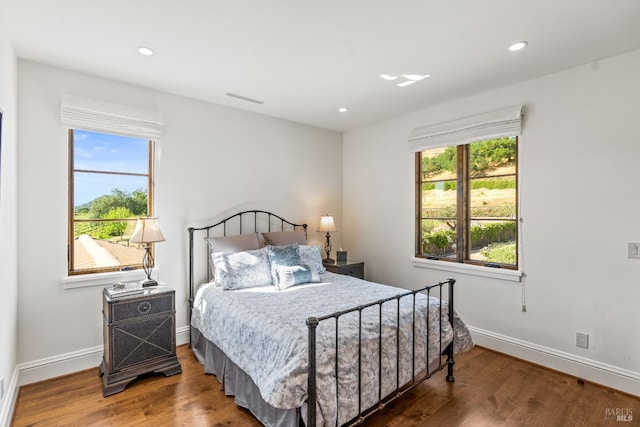 7035 Silverado Trl, Napa, CA 94558 - bedroom with wood finished floors, baseboards, and recessed lighting