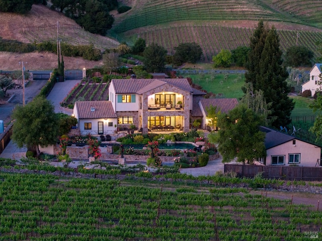 7035 Silverado Trl, Napa, CA 94558 - overview of rural landscape featuring large plots for crops