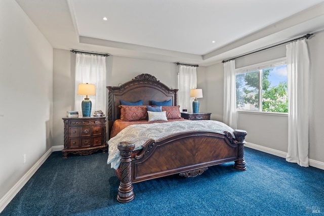 1261 Landmark Dr, Vallejo, CA 94591 - carpeted bedroom with a raised ceiling, baseboards, and recessed lighting