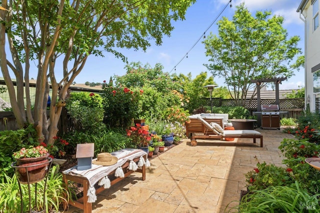 1261 Landmark Dr, Vallejo, CA 94591 - view of patio / terrace with a grill and a fenced backyard