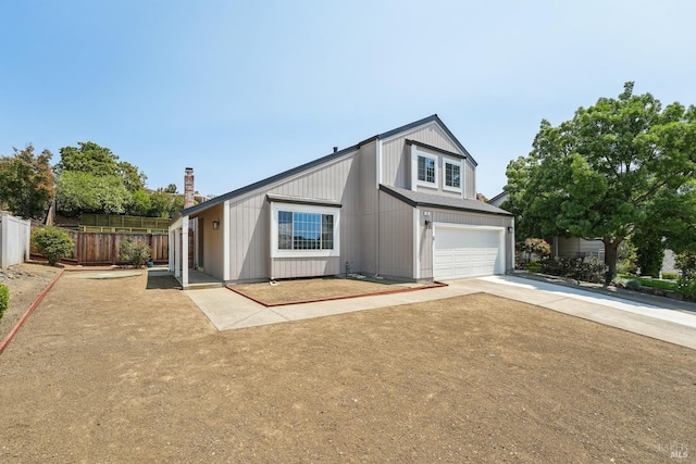 543 Sandy Way, Benicia, CA 94510 - view of front of home featuring driveway, a chimney, and a garage