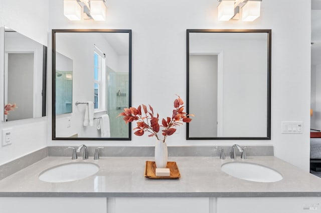 336 Pear Tree Ln Unit D, Napa, CA 94558 - full bathroom featuring double vanity and ensuite bath