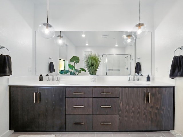 2471 Lake Club Dr, Fairfield, CA 94533 - full bath with double vanity and a stall shower