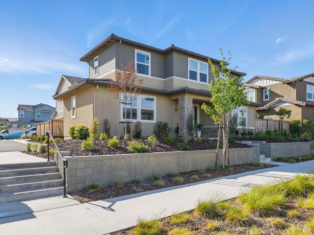 2471 Lake Club Dr, Fairfield, CA 94533 - view of front facade with stucco siding and a residential view