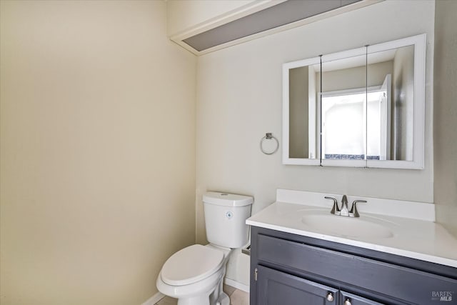 149 Countryview Ct, Vallejo, CA 94591 - bathroom featuring toilet, baseboards, and vanity