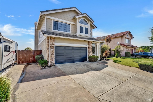 149 Countryview Ct, Vallejo, CA 94591 - traditional home featuring concrete driveway, an attached garage, and stone siding