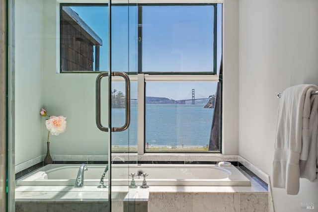 1910 Mar W St, Tiburon, CA 94920 - bathroom with a bath and a water view