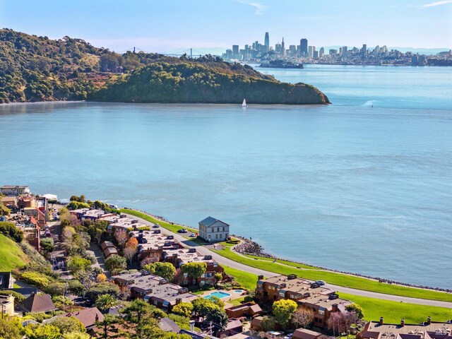 1910 Mar W St, Tiburon, CA 94920 - aerial view of a nearby body of water and city skyline