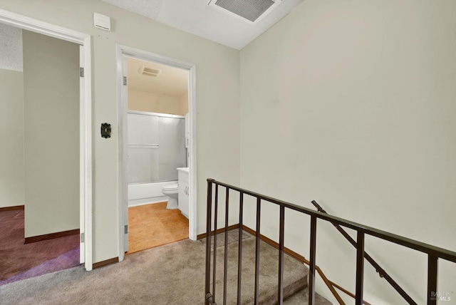 970 El Camino Ave Unit 3, Vacaville, CA 95688 - staircase featuring carpet floors and baseboards