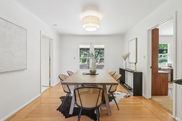1400 High School Rd, Sebastopol, CA 95472 - dining room with light wood finished floors and baseboards