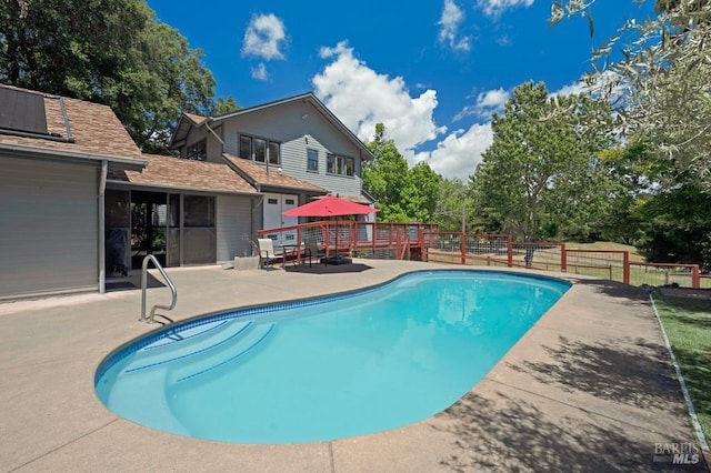 7293 Occidental Rd, Sebastopol, CA 95472 - view of pool with a patio, fence, and a deck
