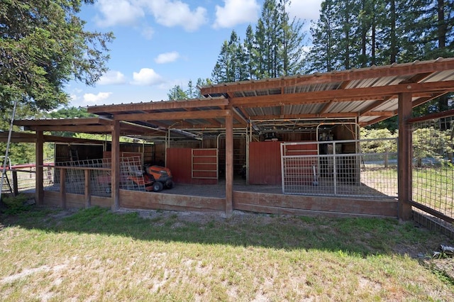7293 Occidental Rd, Sebastopol, CA 95472 - view of patio with an exterior structure and an outbuilding