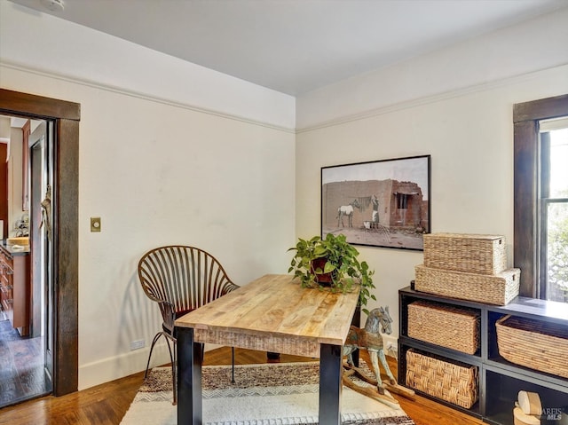 1011 Georgia St, Vallejo, CA 94590 - dining room with wood finished floors and baseboards