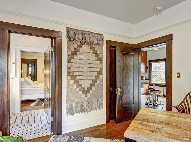 1011 Georgia St, Vallejo, CA 94590 - entrance foyer featuring dark wood-style flooring