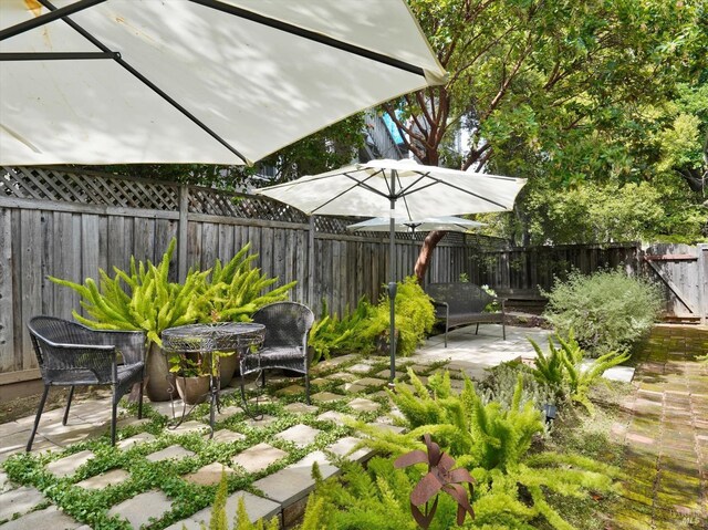 1011 Georgia St, Vallejo, CA 94590 - fenced backyard with a patio area
