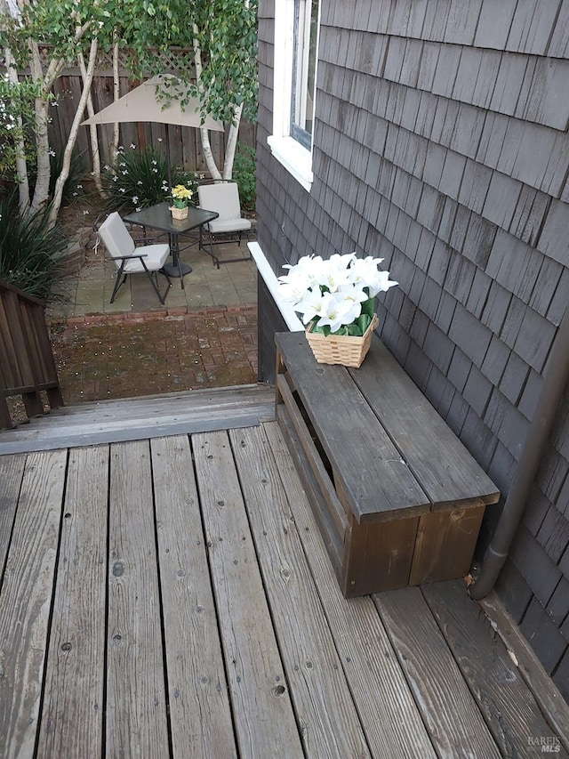 1011 Georgia St, Vallejo, CA 94590 - wooden deck with fence and a patio area