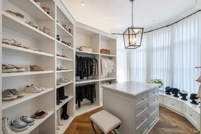 17256 7th St E, Sonoma, CA 95476 - walk in closet featuring a chandelier