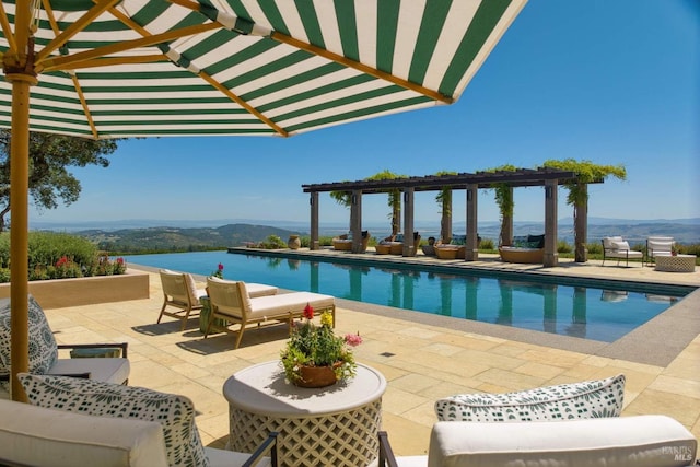 17256 7th St E, Sonoma, CA 95476 - swimming pool with a pergola, a water view, and a patio area