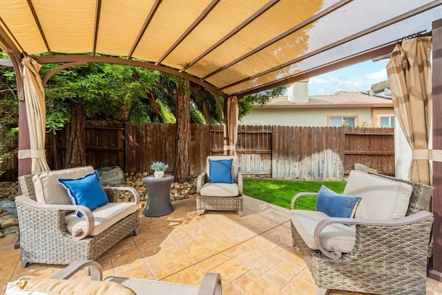 201 Red Pheasant Dr, Vacaville, CA 95687 - view of patio / terrace with fence and a pergola