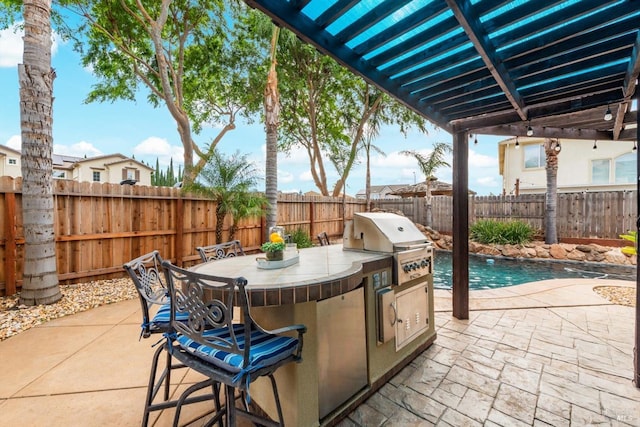 201 Red Pheasant Dr, Vacaville, CA 95687 - view of patio featuring grilling area, a fenced backyard, and area for grilling