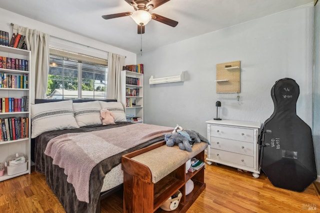548 Bass Dr, Vacaville, CA 95687 - bedroom featuring light wood-style flooring and ceiling fan