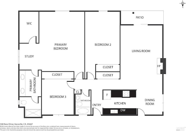 548 Bass Dr, Vacaville, CA 95687 - home floor plan