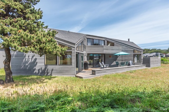 41923 Mizzen Mast, The Sea Ranch, CA 95497 - back of property featuring a wooden deck and a yard