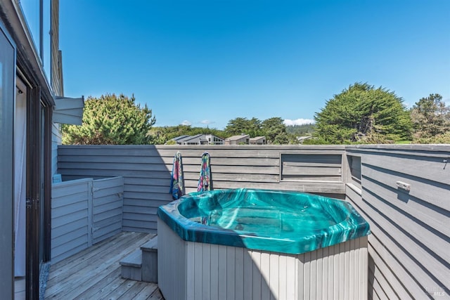 41923 Mizzen Mast, The Sea Ranch, CA 95497 - wooden deck featuring a hot tub