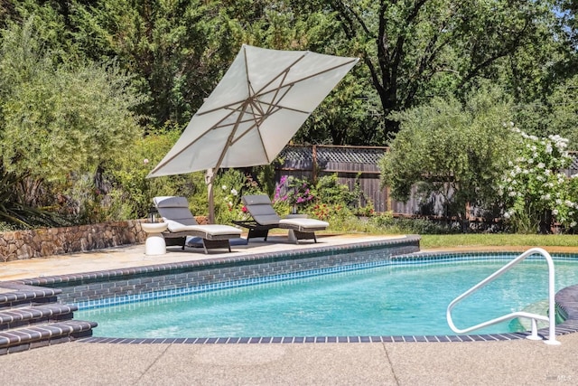 9724 Green Valley Rd, Sebastopol, CA 95472 - view of pool with fence and a patio area