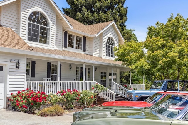 9724 Green Valley Rd, Sebastopol, CA 95472 - view of front of property featuring covered porch and a shingled roof
