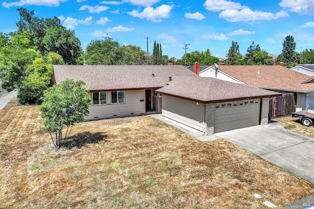 312 Dahlia St, Fairfield, CA 94533 - ranch-style home featuring a garage, driveway, and a shingled roof