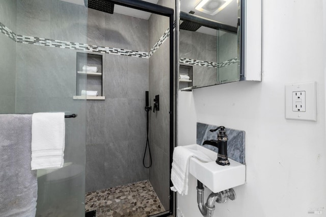4335 Bodega Ave, Petaluma, CA 95942 - full bathroom with a stall shower and a sink