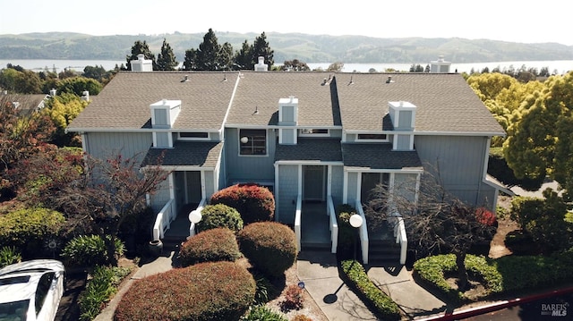2145 Clearview Cir, Benicia, CA 94510 - view of front of property with roof with shingles and a water and mountain view