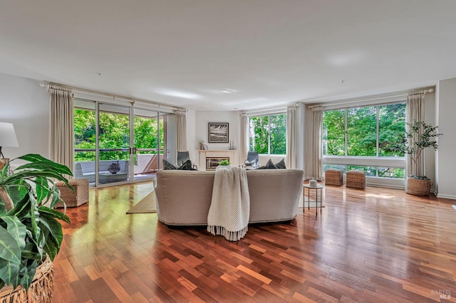 600 Deer Valley Rd Unit 1E, San Rafael, CA 94903 - living area with wood finished floors
