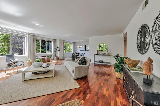 600 Deer Valley Rd Unit 1E, San Rafael, CA 94903 - living room with dark wood-style floors