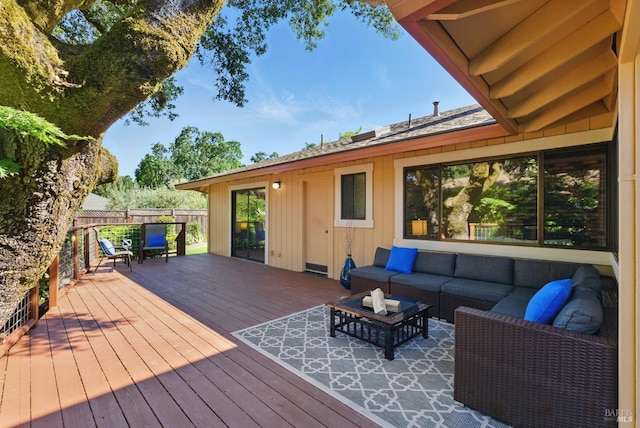 4620 Morris Ct, Santa Rosa, CA 95405 - wooden terrace featuring outdoor lounge area